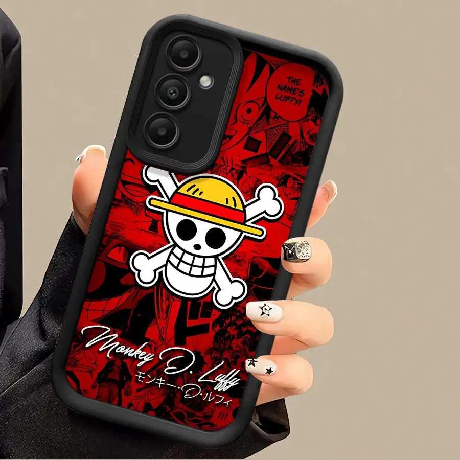 Чехол для телефона Samsung Galaxy A54 A24 A53 A16 A52s A22 A52 A73 A51 A13 A35 A34 A55 ShockProof Cover Anime Lufys O-Ons Piees
