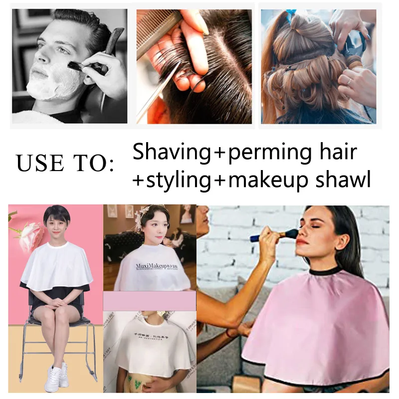 Must Have Makeup Cape Hair Cutting Barber Cape Waterproof Haircut Bibs Dye Hair Aprons Cape Professional Hair Styling Tool (art.: 3920ca2f71021) - 3920ca2f71021