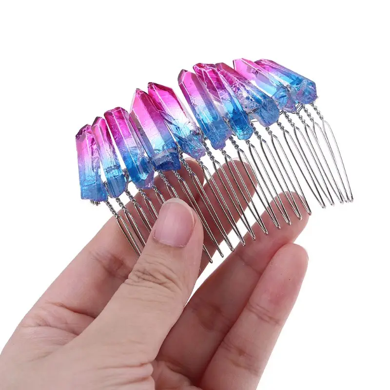 Романтическая градиентная красочная ручная работа кварцевая Хрустальная