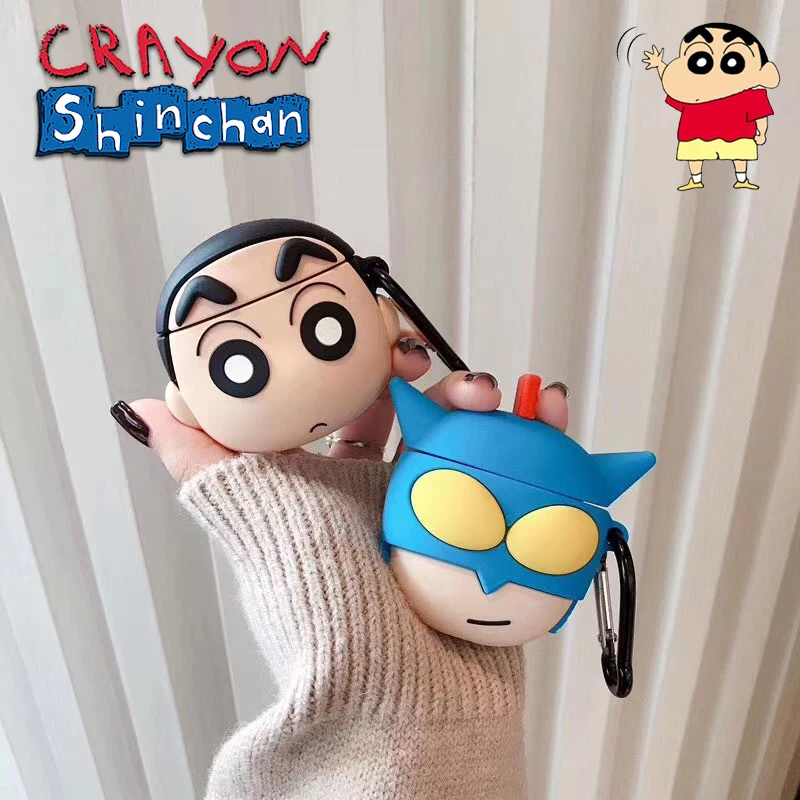 

Crayon Shin-chan 3D Case for AirPods 3 AirPodspro2 AirPods Pro Key Chain Wireless Earphone Bluetooth Headset Case Silicone Cover