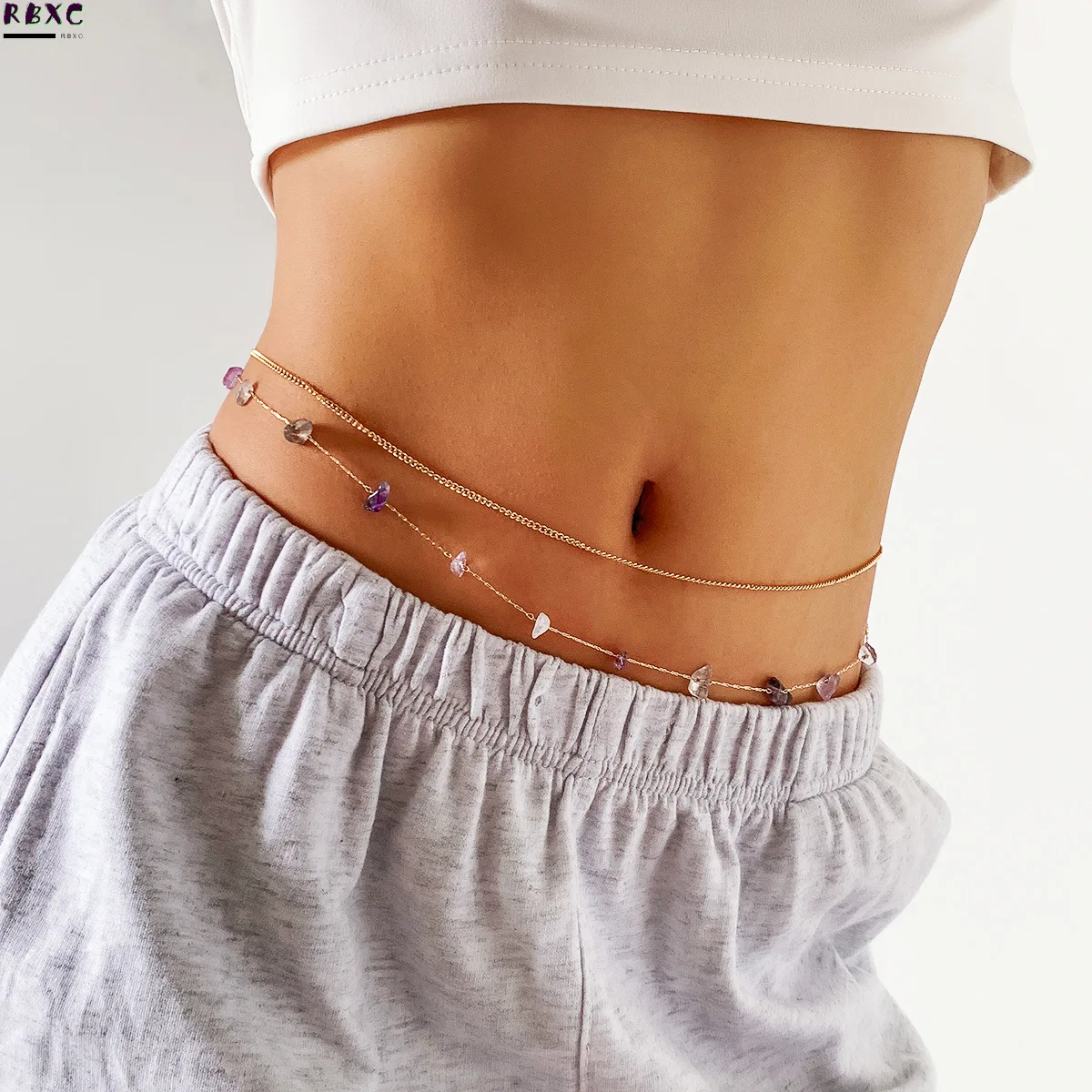 

Fashion Sexy Peach Heart Tassel Waistchain Women Simple Hollow Single-layer Metal Belly Chain Girl Summer Female Body Jewelry