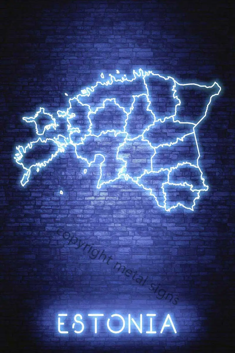 

Жестяная ретро-вывеска, винтажная металлическая ретро-вывеска в Эстонии, оловянные таблички, Настенный декор, неоновая вывеска для кафе, па...