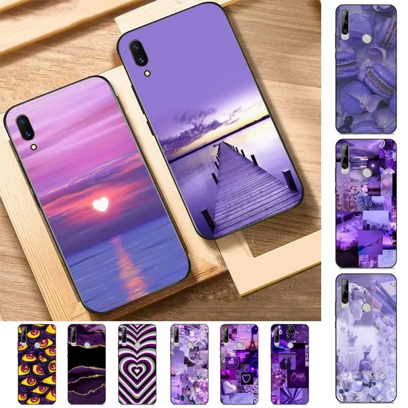 

infinity on Purple Phone Case for Huawei Y 6 9 7 5 8s prime 2019 2018 enjoy 7 plus