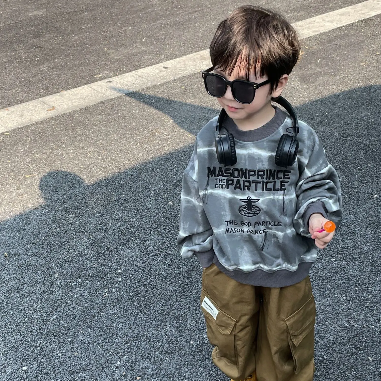 

2023New Children's Sweatshirt Boys' Spring and Autumn Fashion Stripe Crew Neck Pullover Infant 2 to 14 Years Old Children's Wear