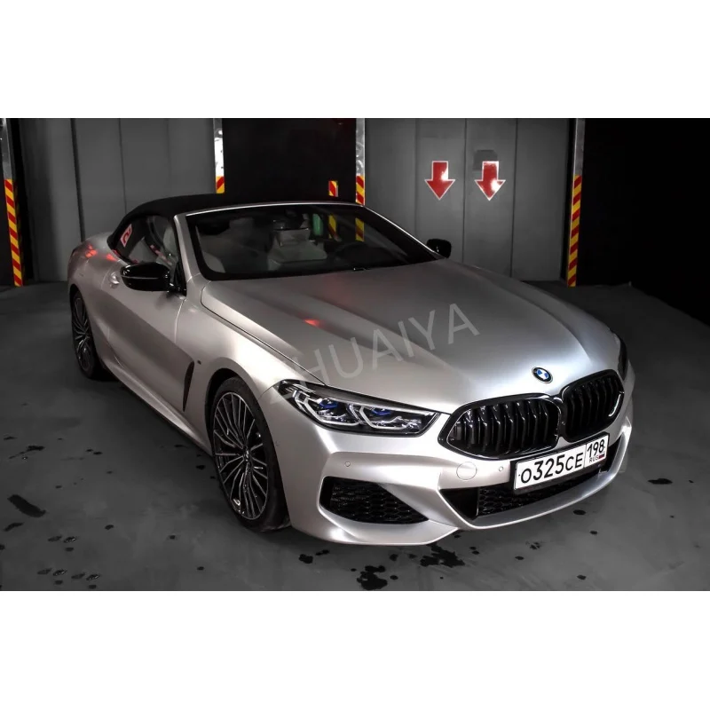 Высококачественная атласная Серебристая виниловая пленка призрака для