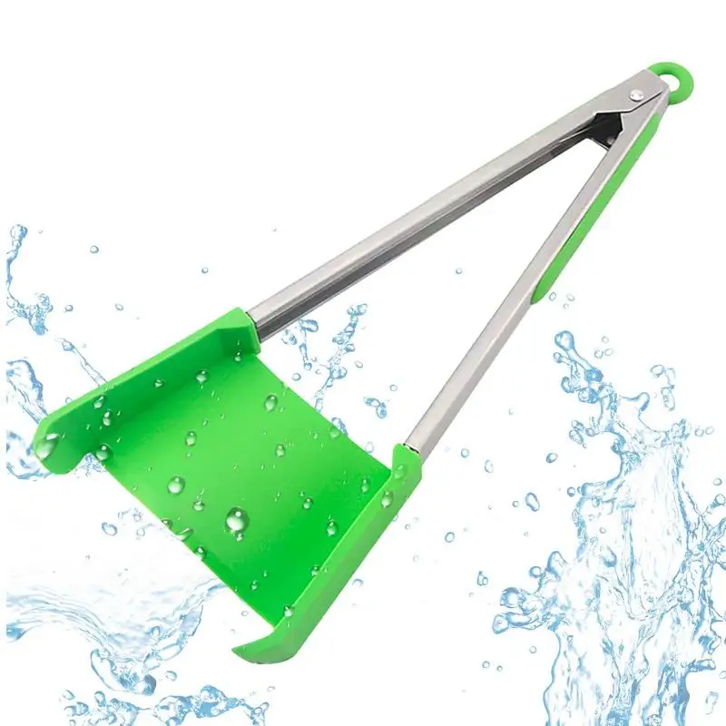 

Кухонная Лопатка и щипцы 2 в 1, антипригарная термостойкая рама из нержавеющей стали, силиконовый гаджет, умный инструмент, кухонная лопатка, гаджет