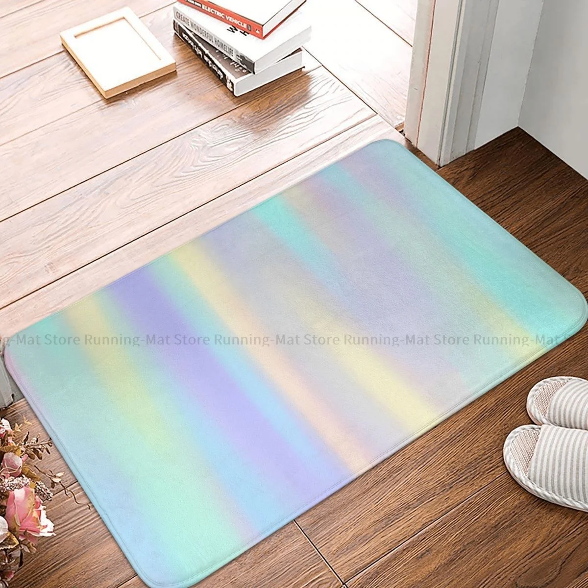 

Unicorn Kitchen Non-Slip Carpet Pastel Rainbow Abstract Living Room Mat Welcome Doormat Home Decoration Rug