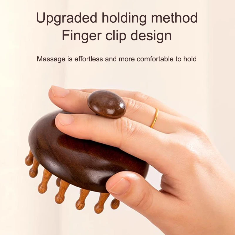 Многофункциональная древесная терапевтическая массажная расческа массажер для