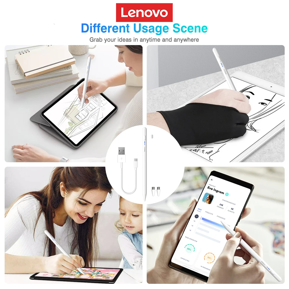 Lenovo Thinkplus Bp16 Универсальный Стилус Для Планшетов Мобильных Телефонов