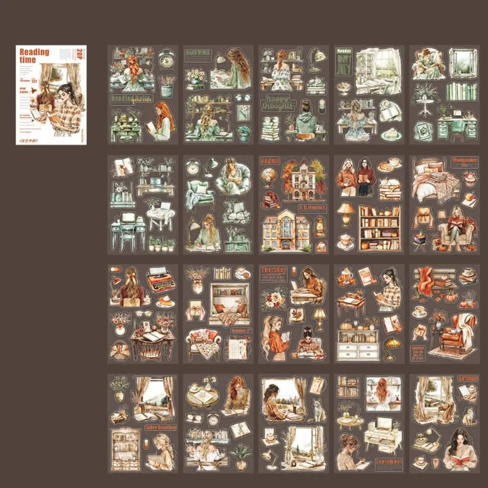 

Наклейки для девочек, пластик, 20 листов