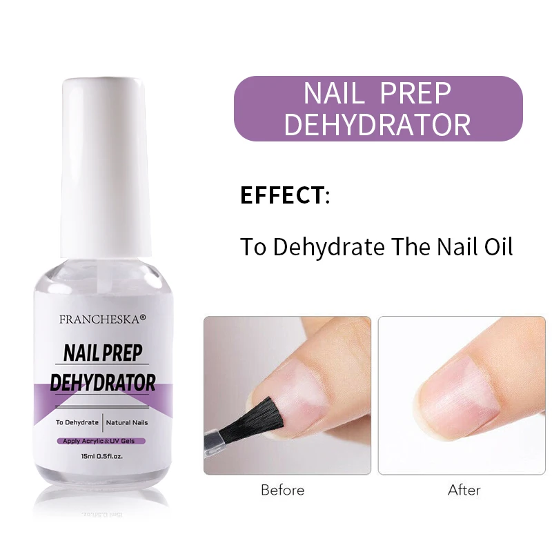 

15ml Nail-Primer Prep Dehydrator Gel Nail Polish No Need Of UV LED Lamp Base Top Coat Adhesive Desiccant Nail Art Varnish