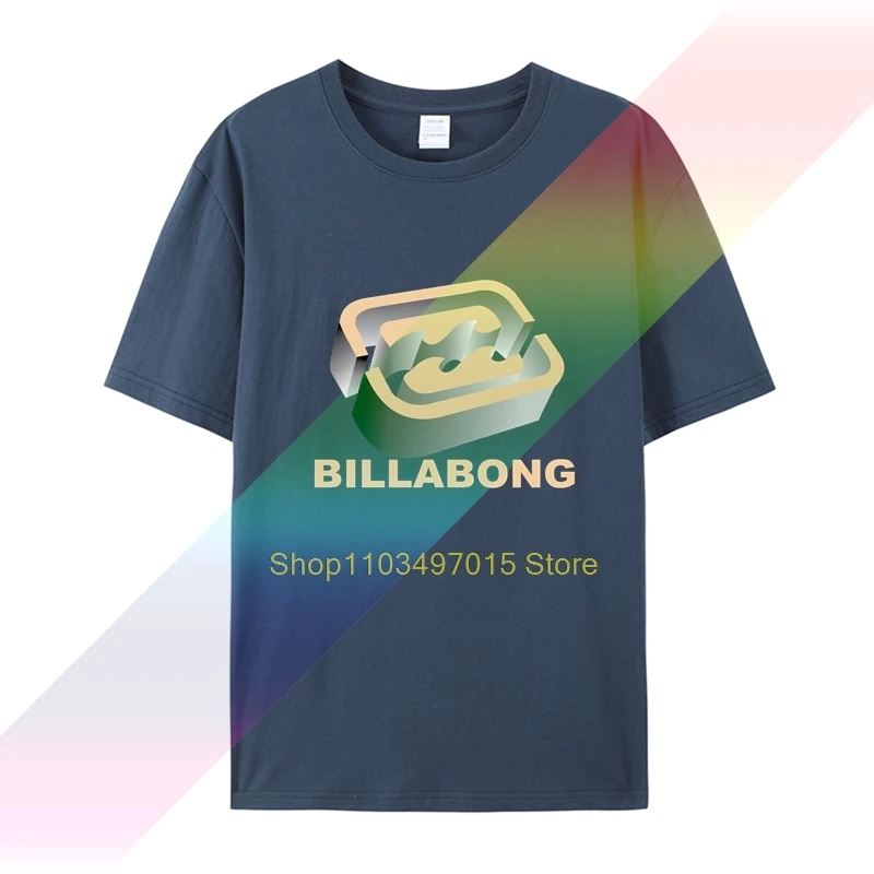 Футболка billa bong мужская с коротким рукавом базовая тенниска из 100% хлопка принтом