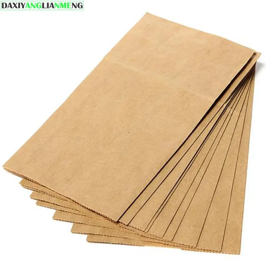 

50pcs/lot 28X15X9cm Kraft Paper Gift Bags Sandwich Bread Food Bags Takeout Take Out Paper Bags Party Wedding Favour