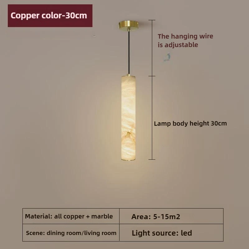 

Подвесной светильник ZISIZ медный мраморный