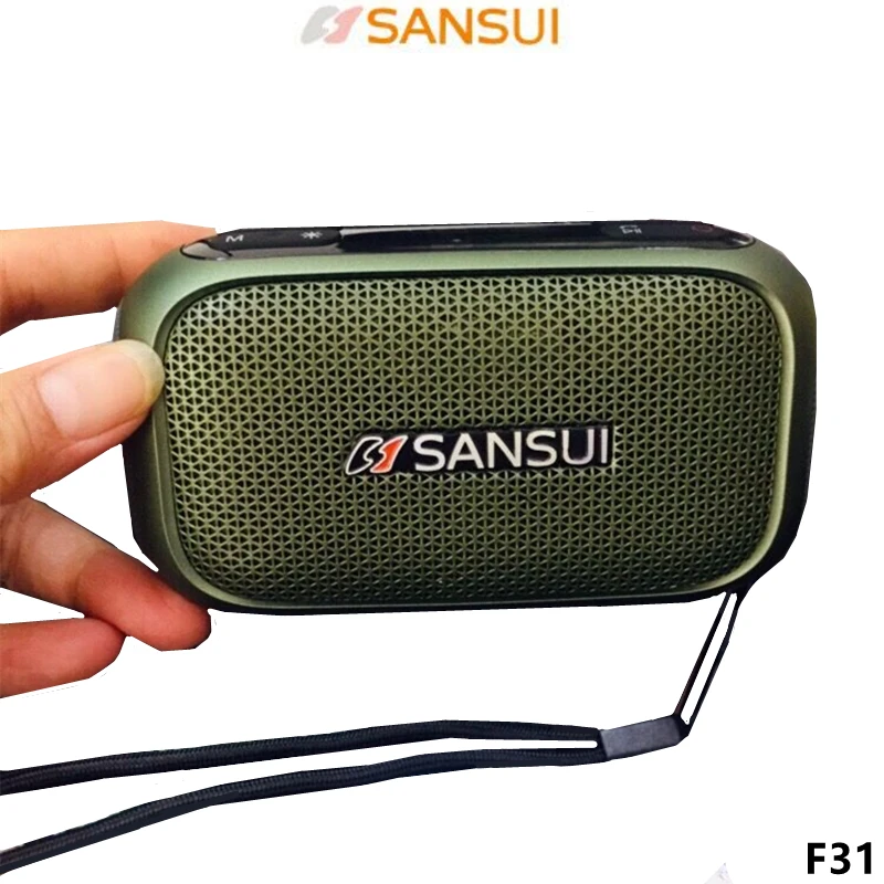 

Портативные беспроводные Bluetooth колонки Sansui F31, мультимедийный музыкальный плеер, FM-радио, цветной сабвуфер RGB, Бумбокс для громкой связи