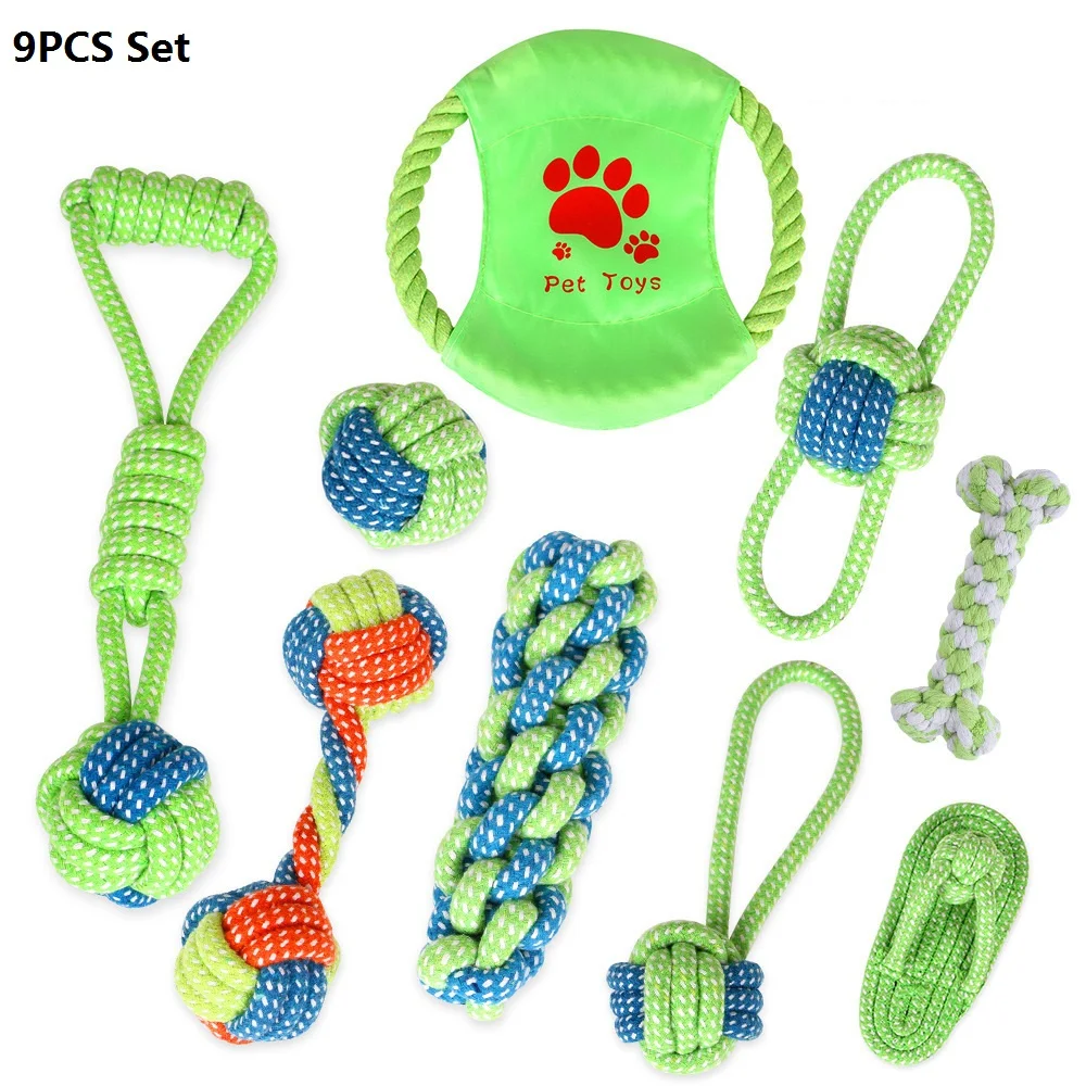 Pet Dog Toys for Large Small Dog Rope Toy Interactive Cotton Rope Mini Dog Toys Ball for Pet Dogs Supplies Toothbrush Chew Puppy