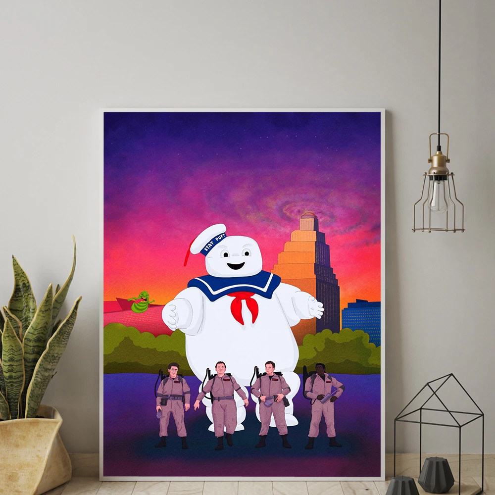 

Cartoon Movie Four Man Police Wall Canvas Painting Kids Room Decoration Vintage Funny Art Print Poster Cafe Home Wall Pictures