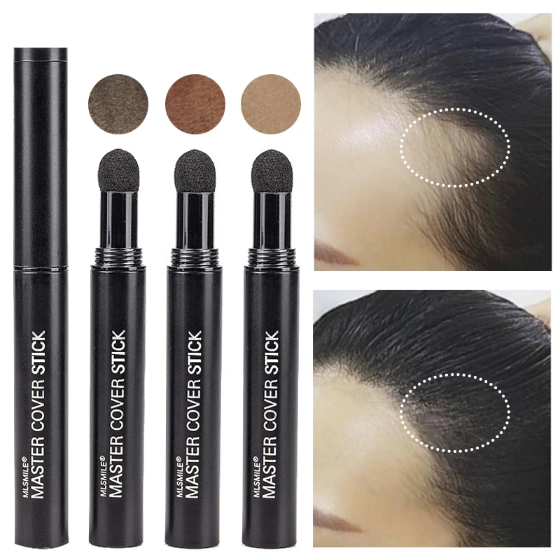 

New Hairline Contour Stick Fluffy Hair Root Edge Blackening Instantly Cover Pen Natural Hairline Eyebrow Shadow Filling Powder