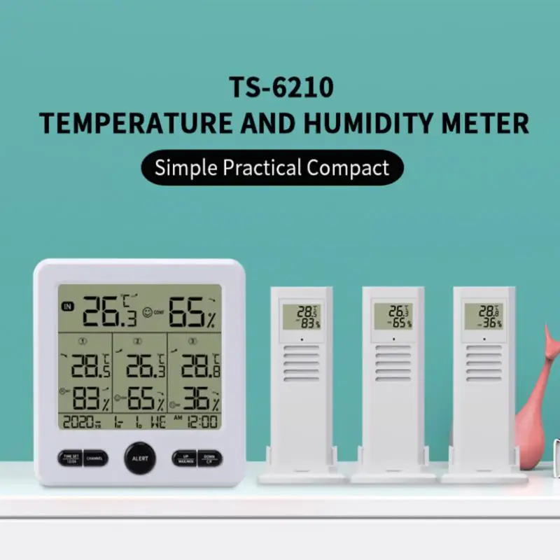

Digital Temperature Humidity Sensor Large LCD Display Outdoor Indoor Thermometer Hygrometer Meter Wireless Home Weather Detector