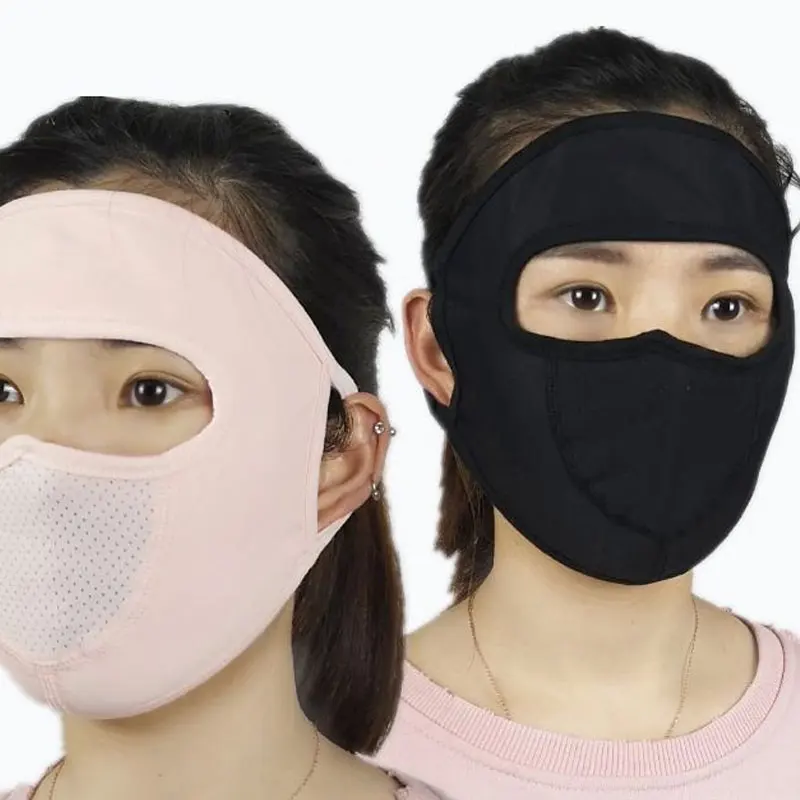 

3D Sunscreen Mask Female Hair Summer Running Cycling Breathable Anti-ultraviolet Hanging Ear UV Protection Mask For Women