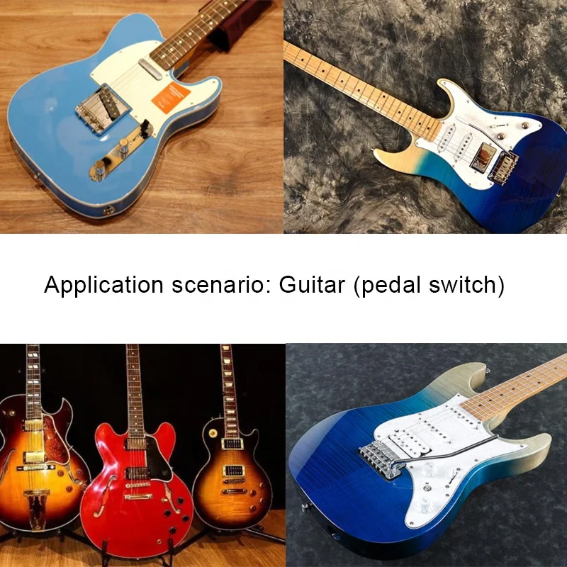 2PIN SPST Мгновенный Мягкий сенсорный Переключатель педаль для электрогитары ножной