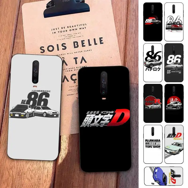 

Yinuoda INITIAL D Phone Case for Redmi 5 6 7 8 9 A 5plus K20 4X S2 GO 6 K30 pro