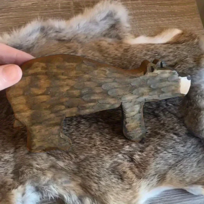 Hand-Carved Wooden Bear Door Topper - 3D Animal Wall Sculpture Rustic Home Art Decor for Christmas Gift &amp Indoor/Outdoor Use