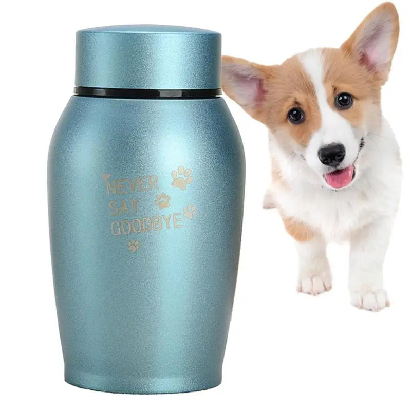 

Маленькая металлическая урна для домашних животных, маленькая урна из нержавеющей стали для хранения и кремации, долговечная урна для крем...