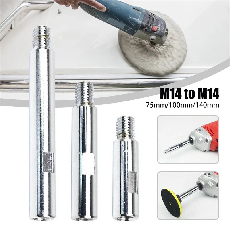 

Angle Grinder Extension Connecting Rod M14 Thread Adapter Extension Rod 75/100/140mm Polishing Pad Grinding Connection Rod