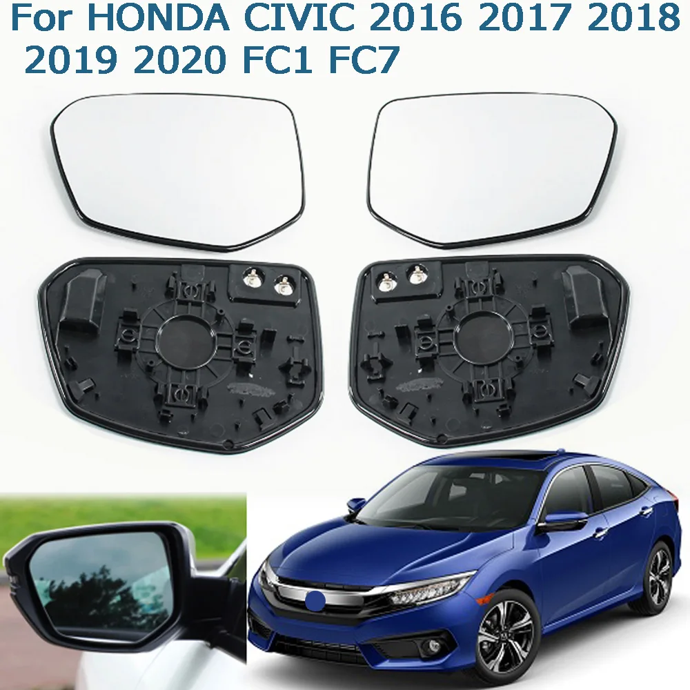 

For Honda CIVIC 10th 2016 2017 2018 2019 2020 2021 Car Left / Right Outer Rearview Side Mirror Glass Lens With Heated Function