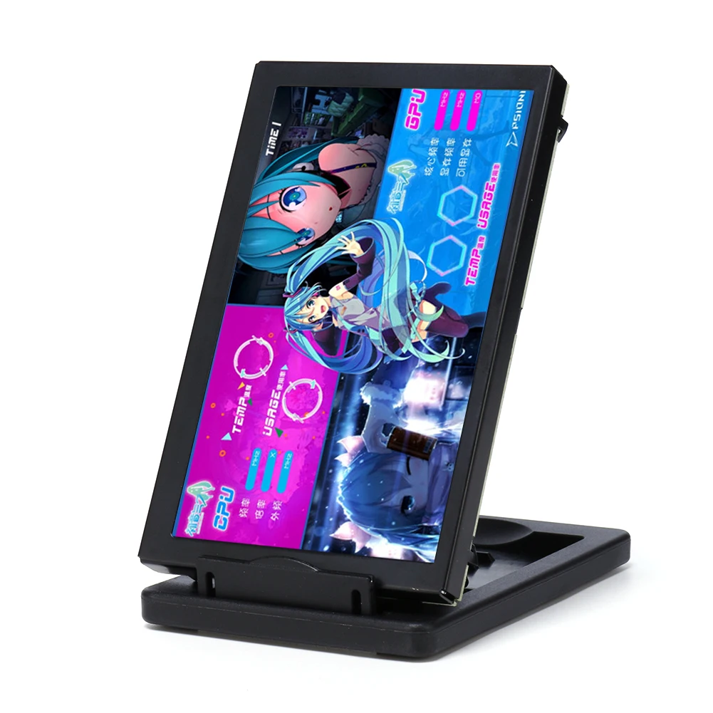 

Computer Monitor For Mini ITX Case 5 inch IPS TYPE-C Secondary Screen CPU GPU RAM HDD USB Display Stand + USB Hub no need AIDA64