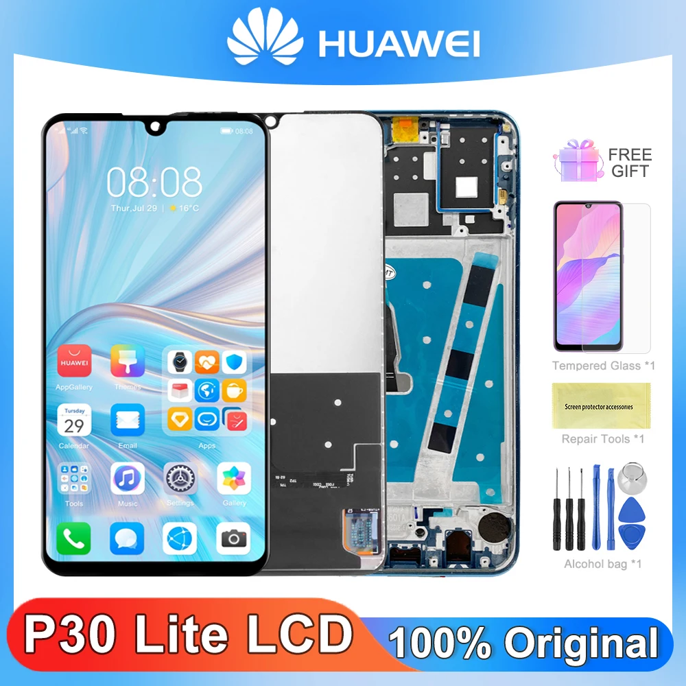Оригинальный экран P30 Lite для HUAWEI P30 Lite MAR-LX1 LX2 LX3 L00 Marie-L21 L22 L01 ЖК-дисплей экран дигитайзер в сборе детали