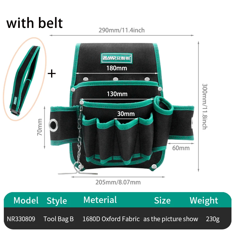 

Многофункциональная сумка для хранения, поясная сумка из ткани Оксфорд, инструмент для ремонта оборудования, карманные плоскогубцы для гаечных ключей, домашний электрик с ремнем