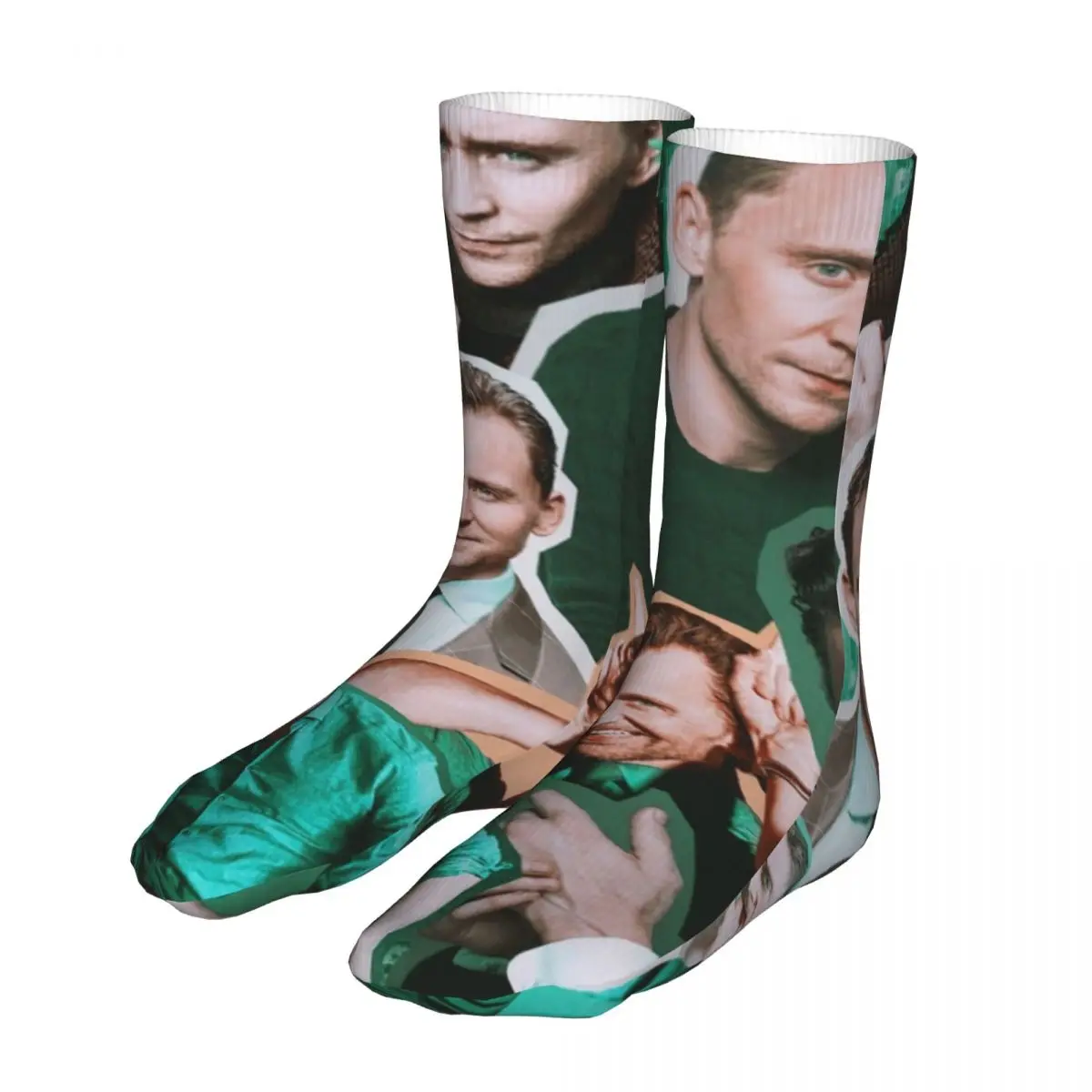 

Tom Hiddleston Photo Collage Socks Men's Women's Polyester Casual Socks Novelty Spring Summer Autumn Winter Stockings Gift