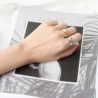 high quality fashion copper plated silver gold women resizeable funny ring index open finger jewelry wholesale free shipping