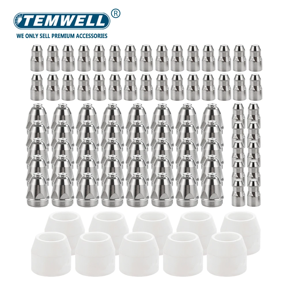 

TEMWELL Сопла и электроды для плазменной резки P80 (90 шт)