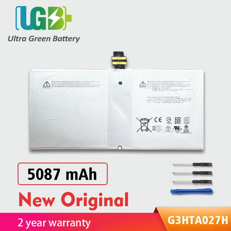 

UGB New Original G3HTA027H DYNR01 Battery For Microsoft Surface Pro 4 1724 12.3" Tablet PRO3 PRO4 1724 PRO5 1796 38.2WH 7.5V