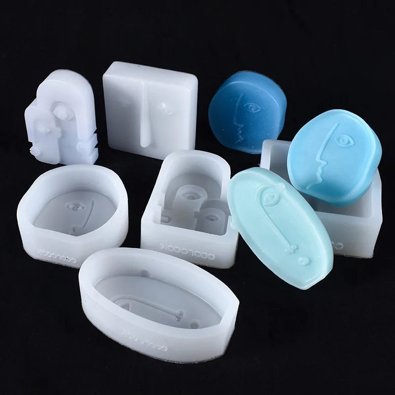 

Irregular Abstract Face Silicone Candle Mould Diy Handmade Soap Candle Mould Aromatherapy Gypsum Decoration Silicone Mold