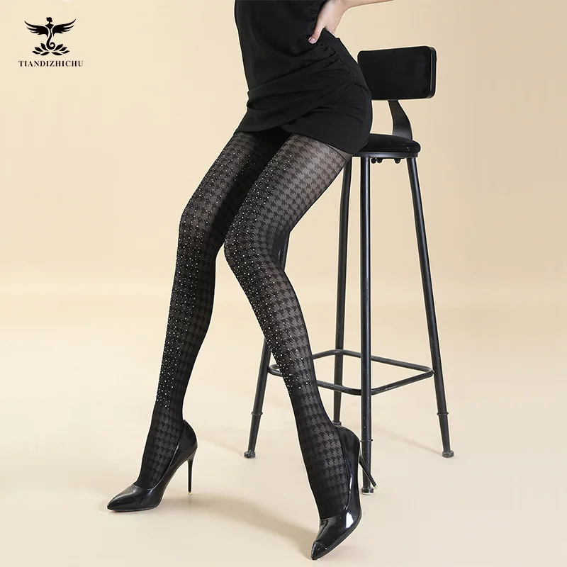 

New Women Shiny Tights Japanese Style Thin Black Pantyhose Thigh High Stockings Print Punk Club Night Party Fishnet Sexy Tights