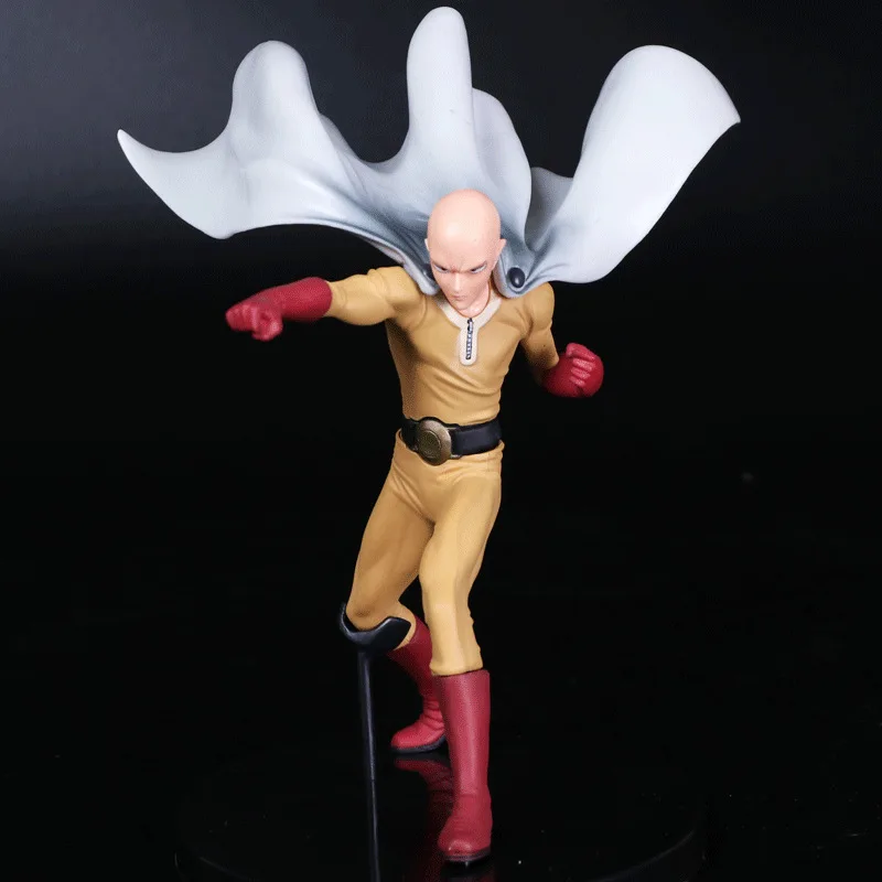 

Anime One Punch Man Saitama Teacher PVC Bald Cape Man Figure Model Ornament Toys Children Doll Collectible Doll Gift
