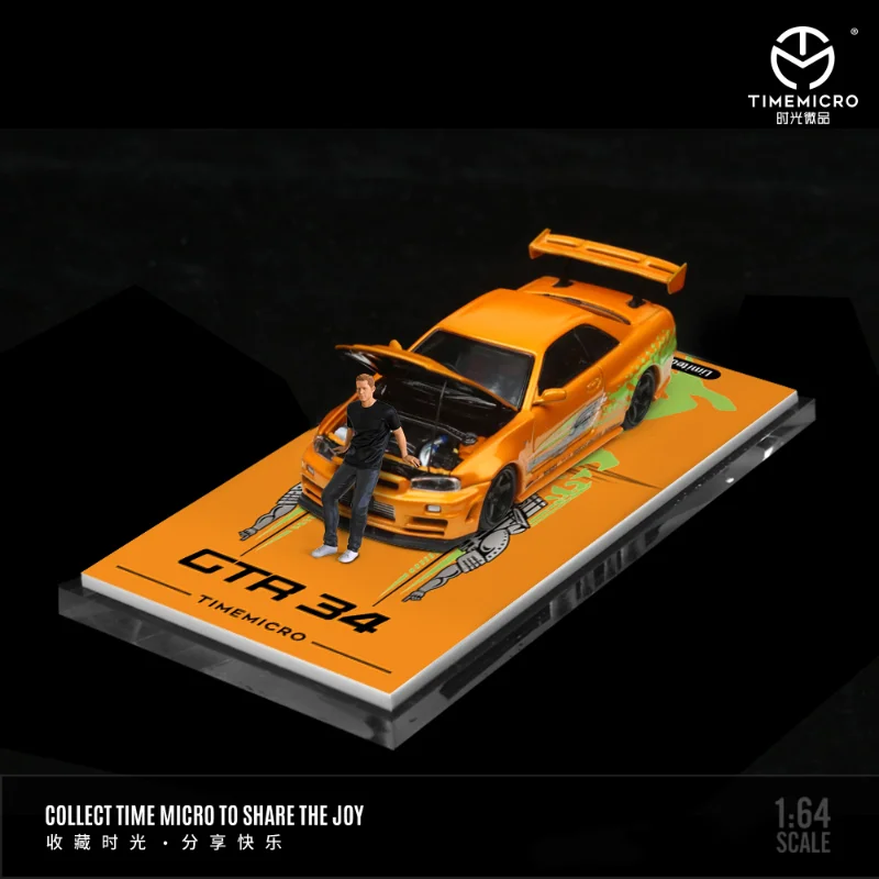 TimeMicro1:64 GTR34 — модель из сплава Fast and Furious