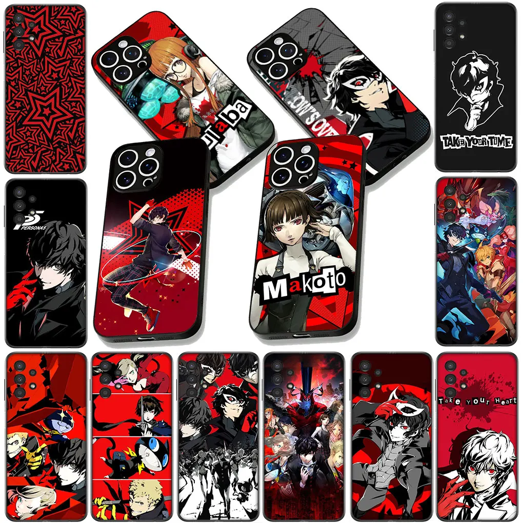 Фото P5s P-Personas 5, игровой чехол для телефона Motorola Moto G05 G04 G14 G35 G34 G45 G55 G64 G75 G85 G24 G15 G54 Power Casing №3