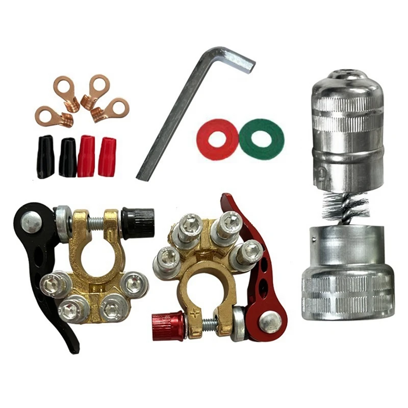 2 Клеммы для аккумулятора 12 В 4-ходовой Полюсный Зажим автомобильного