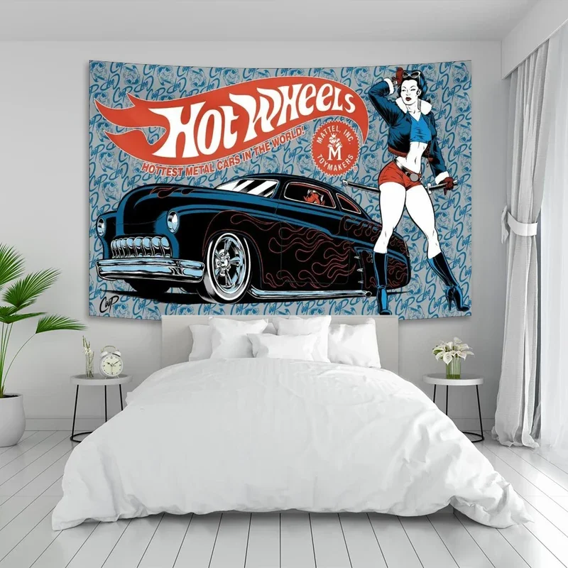EE01 90X150 см флаг с горячими колесами винтажный коллекционный автомобильный