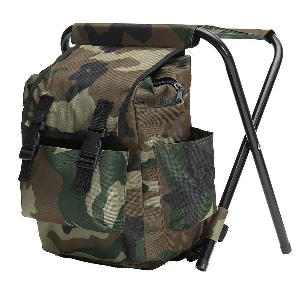 

Складной рюкзак 2 в 1, многофункциональное камуфляжное сиденье для рыбалки, износостойкая сумка, стул для пикника на открытом воздухе