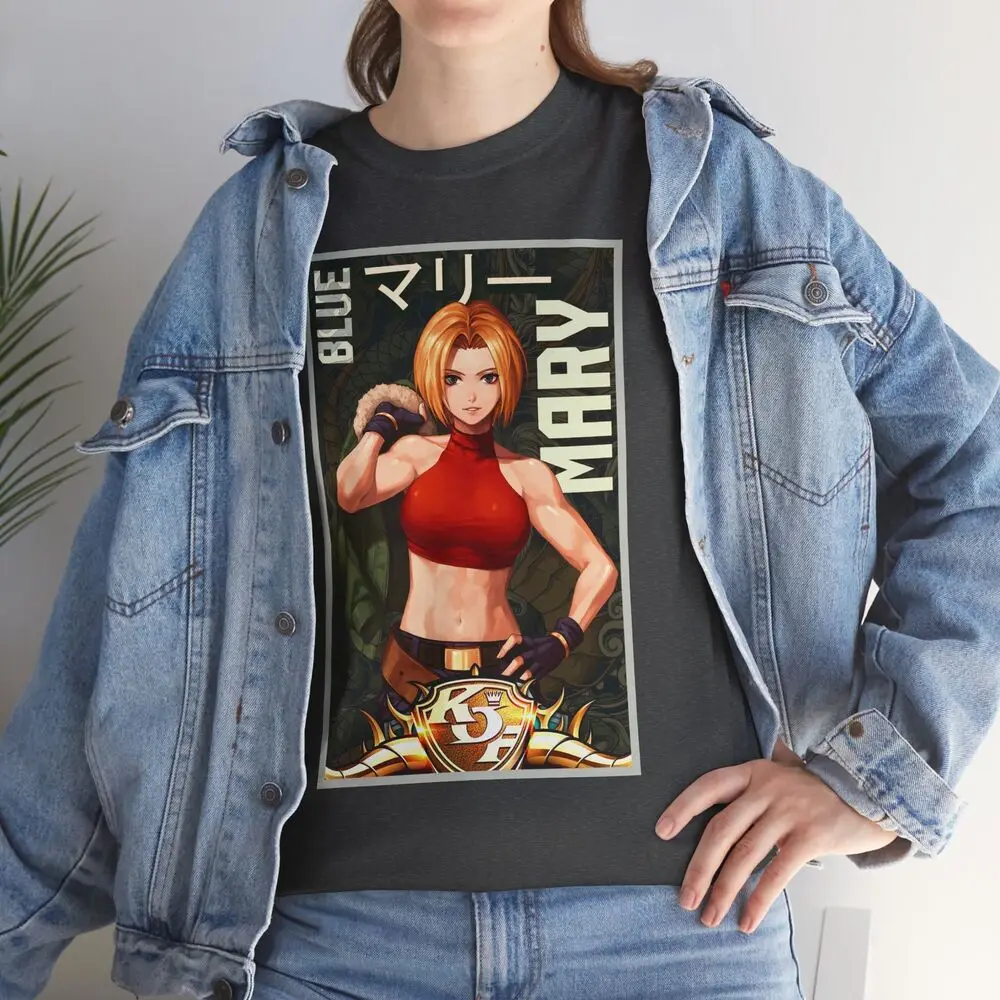Игровая рубашка King of Fighters BlueMary коллекция футболок KOF футболка унисекс для