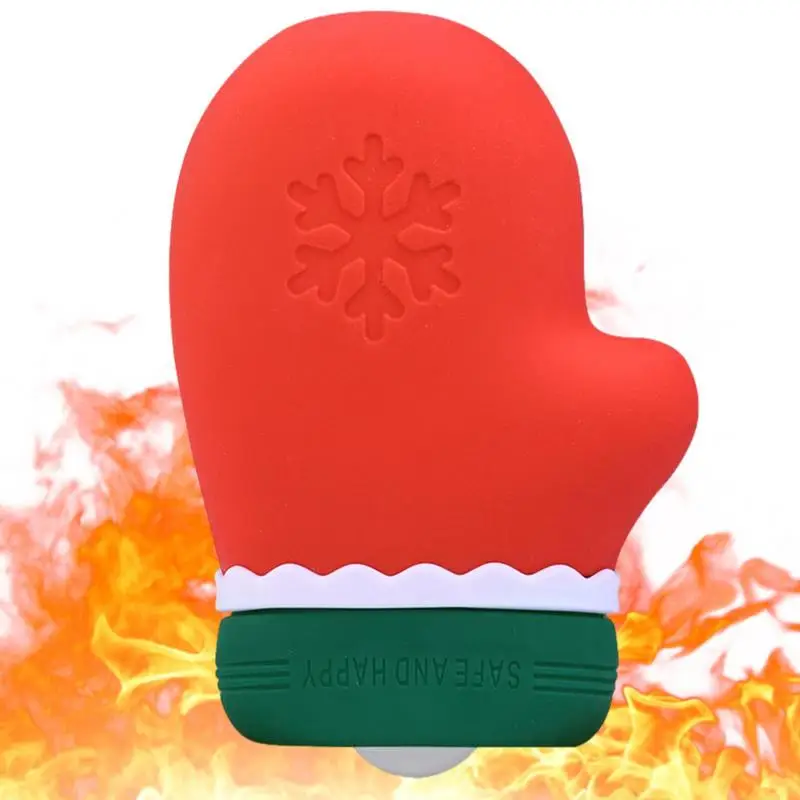 

Cute Hot Water Bottle Mini Christmas Gloves Shaped Hot Water Bag Hot Water Bottle GlovesKeep Warm Helps Relieve Muscle Aches