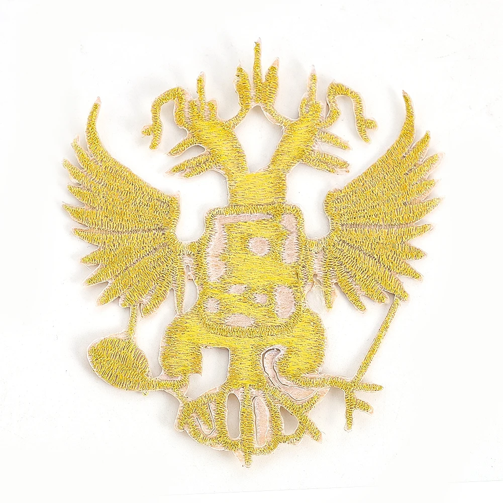 5 шт. золотые двуглавые нашивки с орлом в стиле ретро железная аппликация сумка