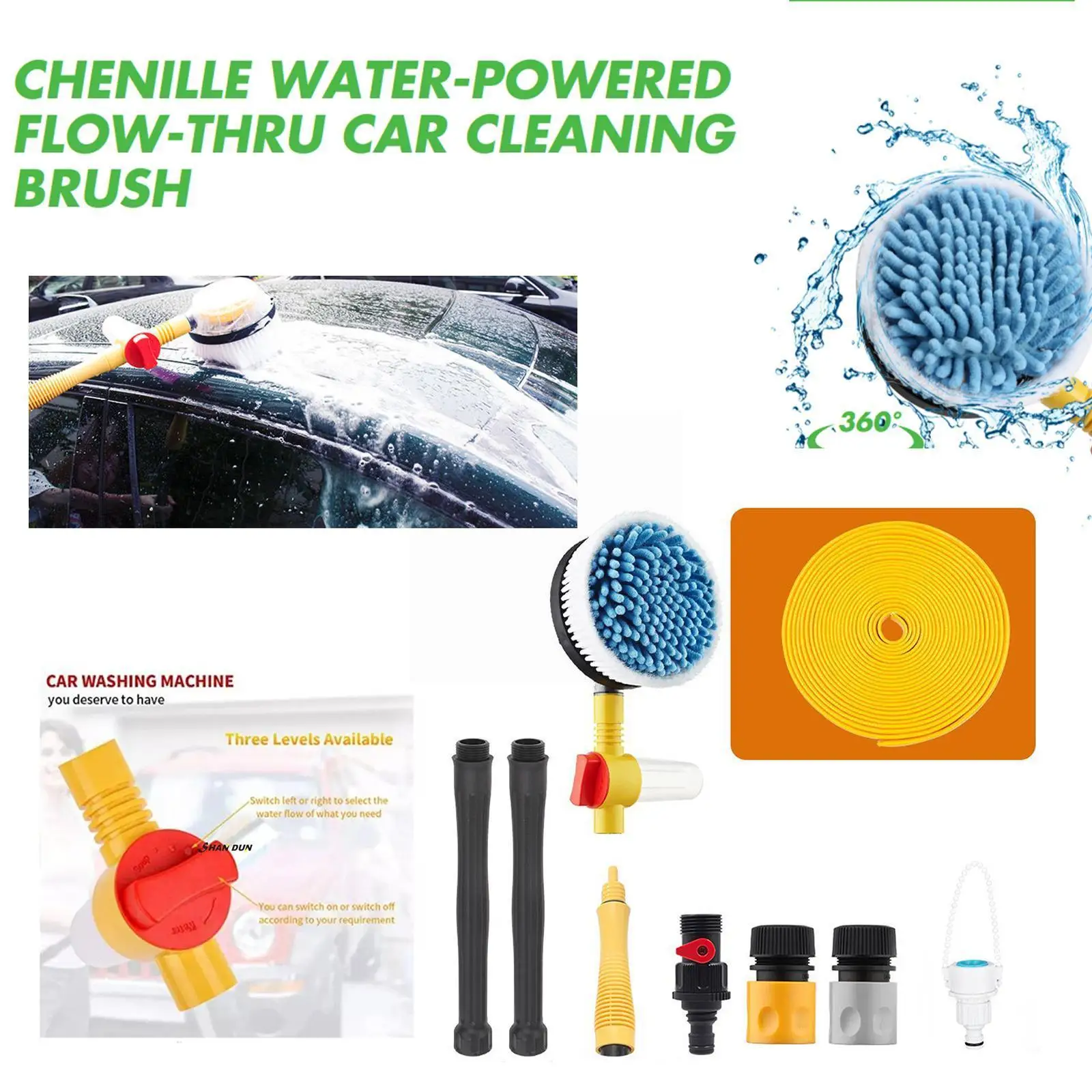 

Car Wash Automatic Rotary Long Handle Cleaning Mop Car Cleaning Car Tools Foam Brush Cleaning Brush Accessories Wash Auto B0W1