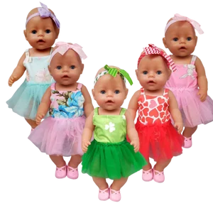 Одежда для куклы-младенца, 43 см, летняя рубашка, 18 дюймов, американское платье для куклы-девочки